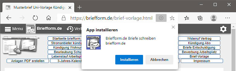 Briefform De Briefe Schreiben Pwa App