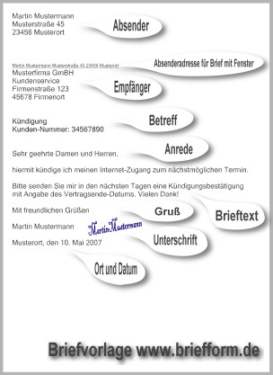 Briefformde Kostenlose Musterbriefe Vorlagen Und